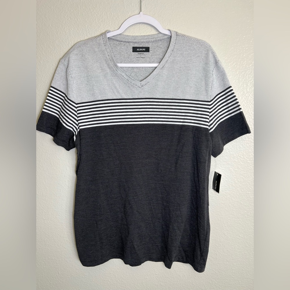 Alfani Novelty Tee Deep Black